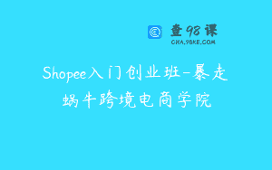 Shopee入门创业班-暴走蜗牛跨境电商学院