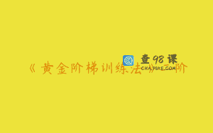 《黄金阶梯训练法》二阶
