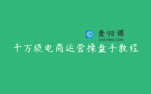 千万级电商运营操盘手教程