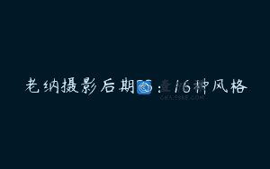 老纳摄影后期PS：16种风格