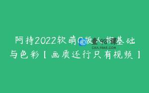 阿持2022软萌Q版人物基础与色彩【画质还行只有视频】