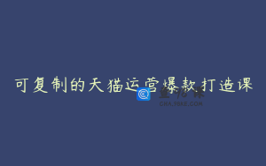 可复制的天猫运营爆款打造课