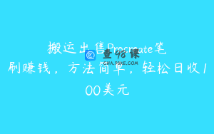 搬运出售Procreate笔刷赚钱，方法简单，轻松日收100美元