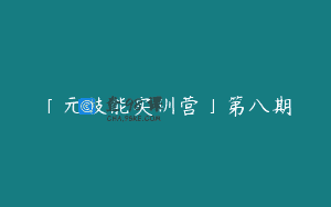 「元技能实训营」第八期