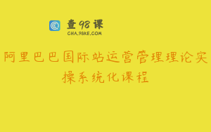 阿里巴巴国际站运营管理理论实操系统化课程