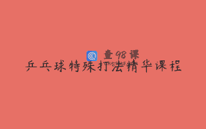 乒乓球特殊打法精华课程