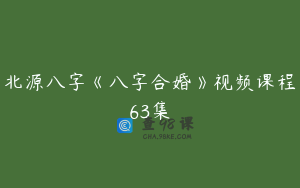北源八字《八字合婚》视频课程63集