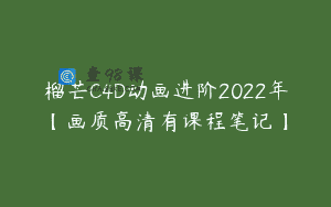 榴芒C4D动画进阶2022年【画质高清有课程笔记】