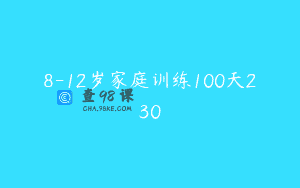 8-12岁家庭训练100天230