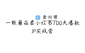 一颗蘑菇君小红书100天爆款IP实战营