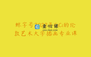 鲸字号2022年CiCi的伦敦艺术大学插画专业课