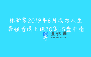 林新象2019年6月成为人生最强者线上课30集+5盘中指导