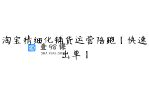 淘宝精细化铺货运营陪跑【快速出单】
