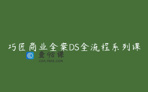 巧匠商业全案DS全流程系列课