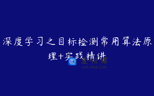 深度学习之目标检测常用算法原理+实践精讲