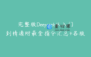 完整版Deepseek从入门到精通附最全指令汇总+各版