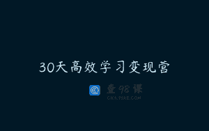 30天高效学习变现营
