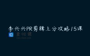 李兴兴PR剪辑上分攻略15课