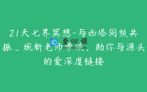 21天七界冥想-与西塔同频共振_婉新老师带领，助你与源头的爱深度链接