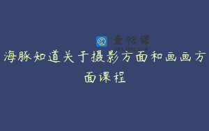 海豚知道关于摄影方面和画画方面课程
