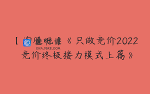 【淘股吧】《只做竞价2022 竞价终极接力模式上篇》