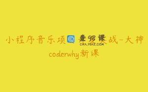 小程序音乐项目开发实战-大神coderwhy新课