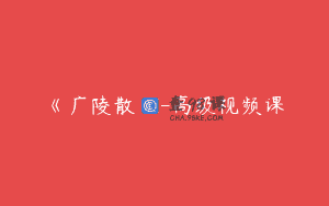 《广陵散》-高级视频课