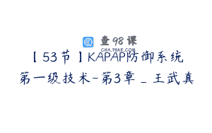 【53节】KAPAP防御系统第一级技术-第3章_王武真