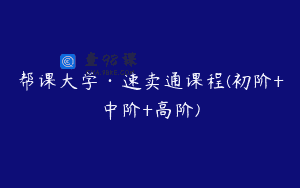帮课大学·速卖通课程(初阶+中阶+高阶)