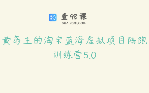 黄岛主的淘宝蓝海虚拟项目陪跑训练营5.0