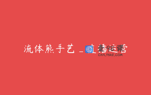流体熊手艺_直播运营