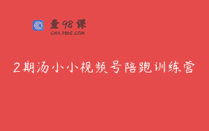 2期汤小小视频号陪跑训练营