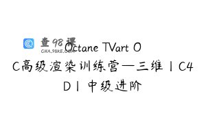 Octane TVart OC高级渲染训练营—三维丨C4D丨中级进阶