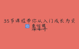 35节课程带你从入门成长为资深车手