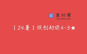 【24暑】领创初级4-3★
