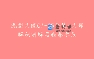 泥塑头像01-05合集-头部解剖讲解与临摹示范