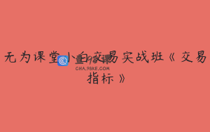 无为课堂小白交易实战班《交易指标》