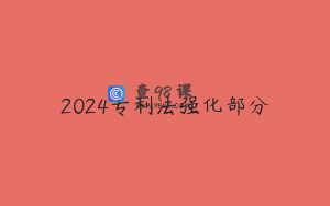 2024专利法强化部分