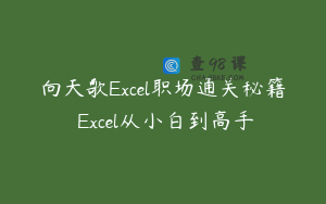 向天歌Excel职场通关秘籍 Excel从小白到高手