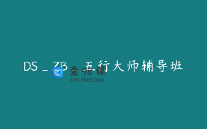 DS_ZB_五行大师辅导班
