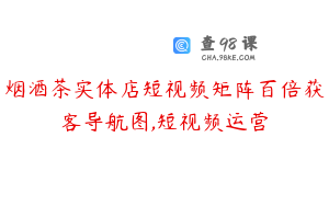 烟酒茶实体店短视频矩阵百倍获客导航图,短视频运营