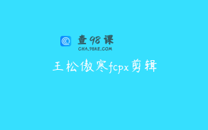 王松傲寒fcpx剪辑