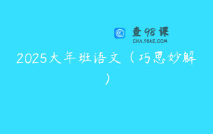 2025大年班语文（巧思妙解）