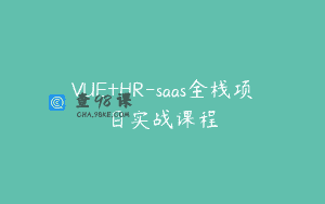 VUE+HR-saas全栈项目实战课程