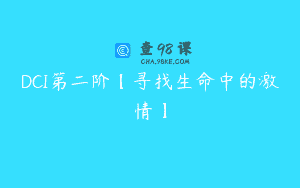 DCI第二阶【寻找生命中的激情】