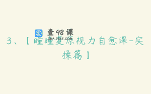 3、【瞳瞳复原视力自愈课-实操篇】