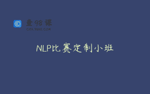 NLP比赛定制小班