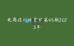 电商设计蜕变班第45期2023年