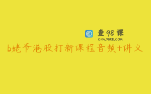 b姥爷港股打新课程音频+讲义