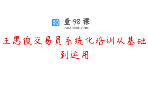王思俊交易员系统化培训从基础到运用